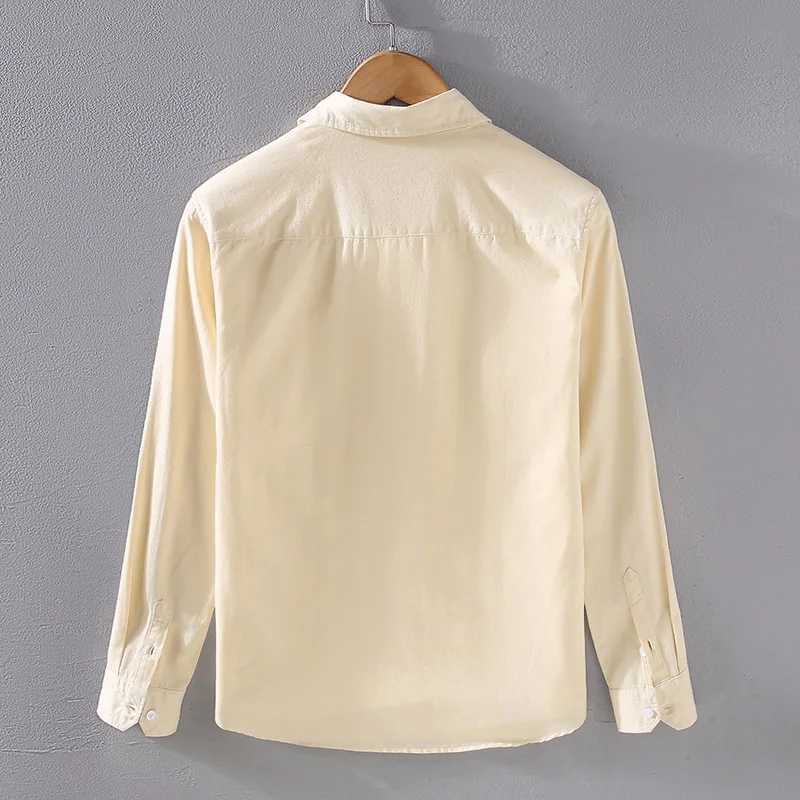 American Style Cargo Shirt Men Spring Autumn Mens Long Sleeve Shirts Pockets Pure Cotton Causal Shirts Comfortable chemise homme LX241017