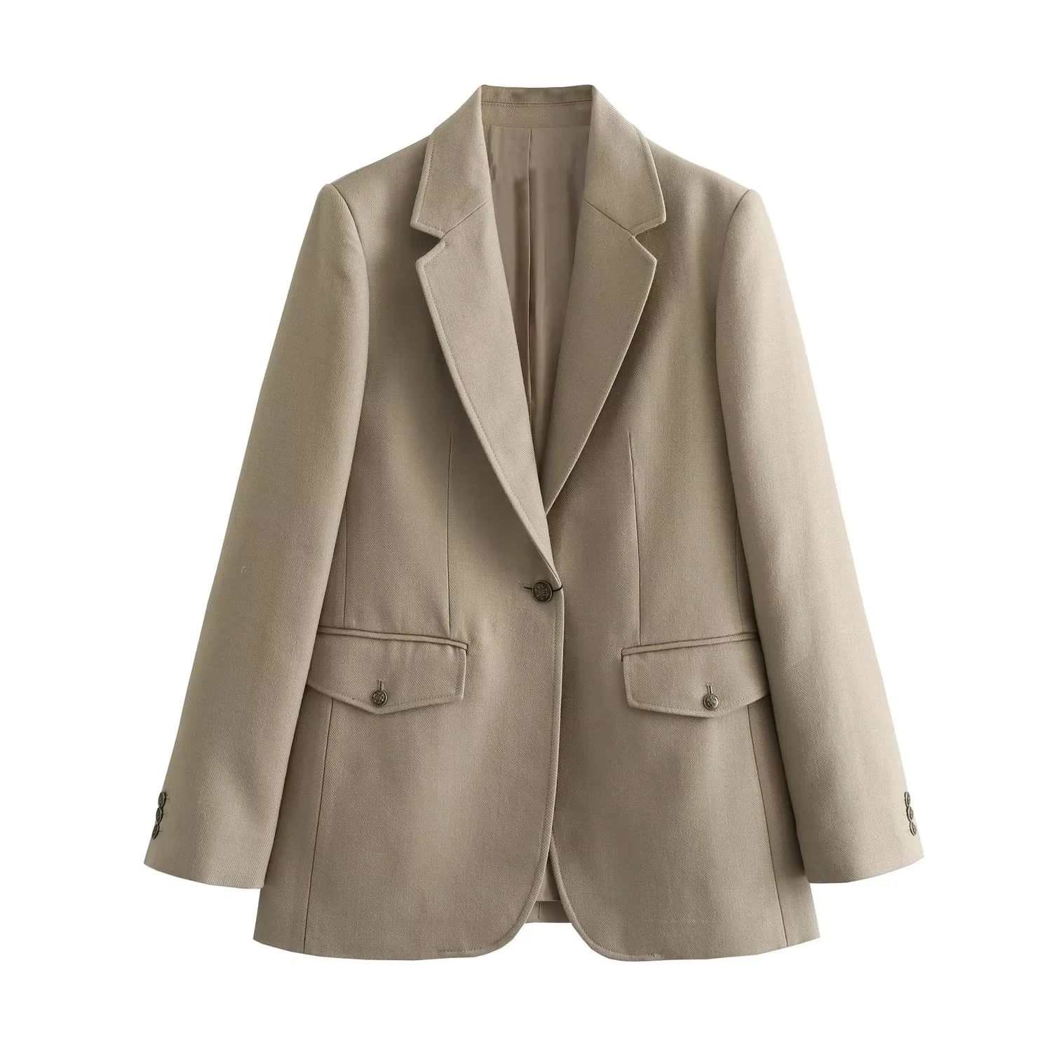 Blazer Feminina Alfaiataria Women's Blazers With Button Outwear Long Sleeve 2024 Inszartrafz Jackets Solid Elegant Fashion Coats