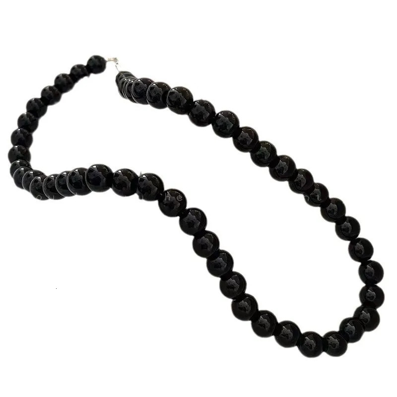 Vintage Strands Choker Necklace Black Pearls Simulated Pearl Jewelry Gift Women Unique Clavicle Chain y241010