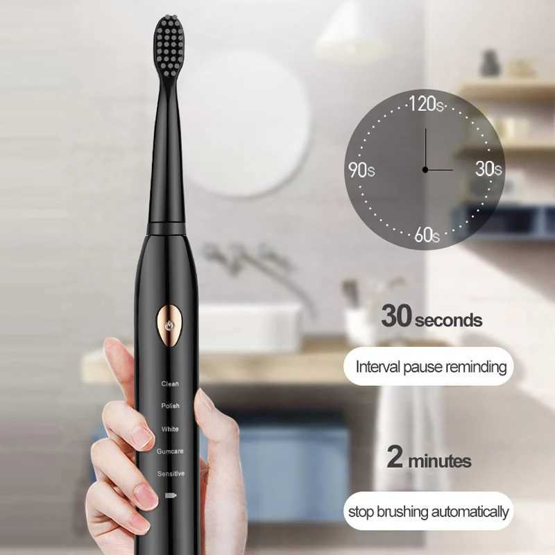Sonic Electric Toothbrush 5 Modes 4 8 Electric Toothbrush Heads Attachments Rechargeable Toothbrush Brush Ultrasonic Sound Brush M241017