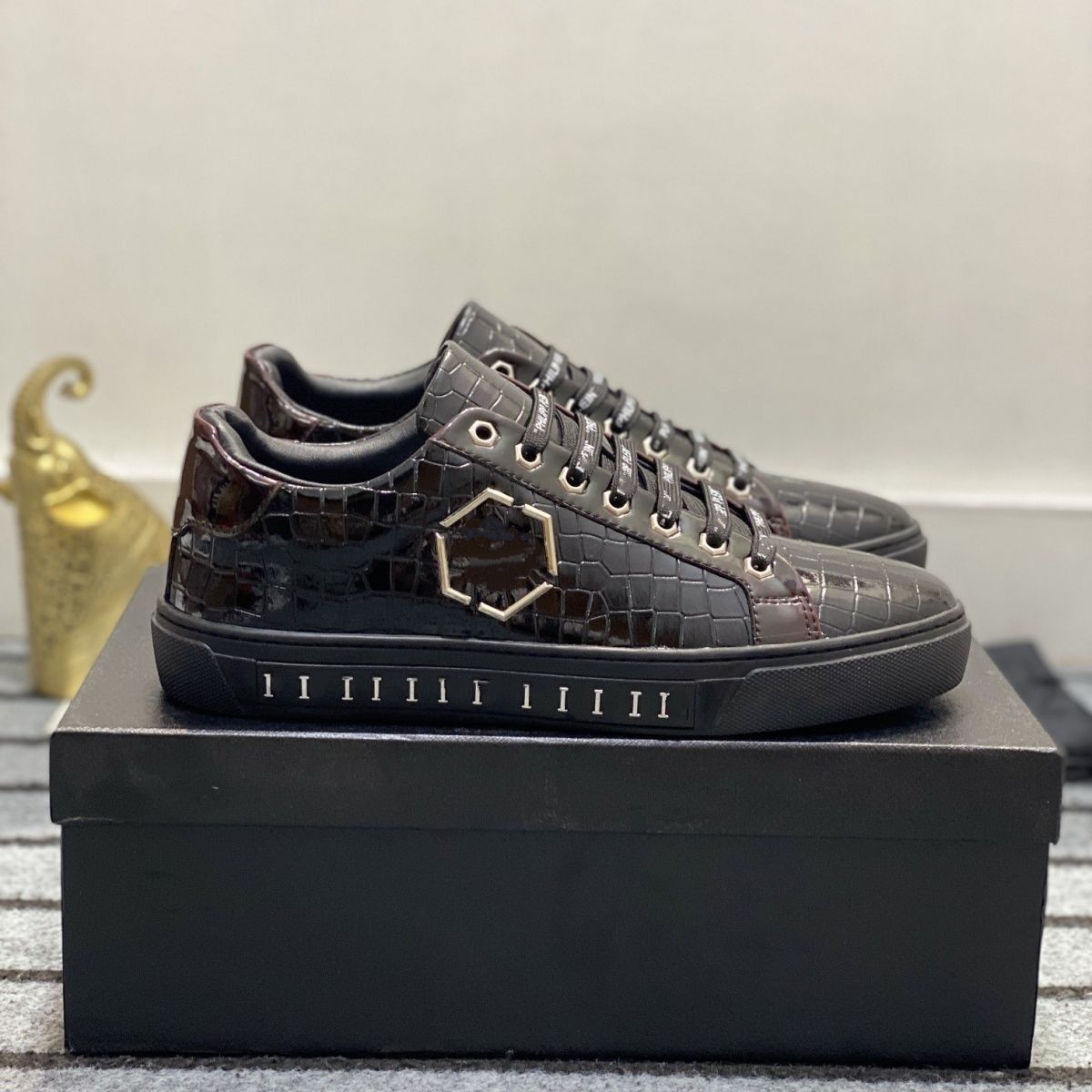 Luxury Mens Fashion White Platform Top Quality designer Genuine Leather Sneaker Flat Casual Shoes od0002