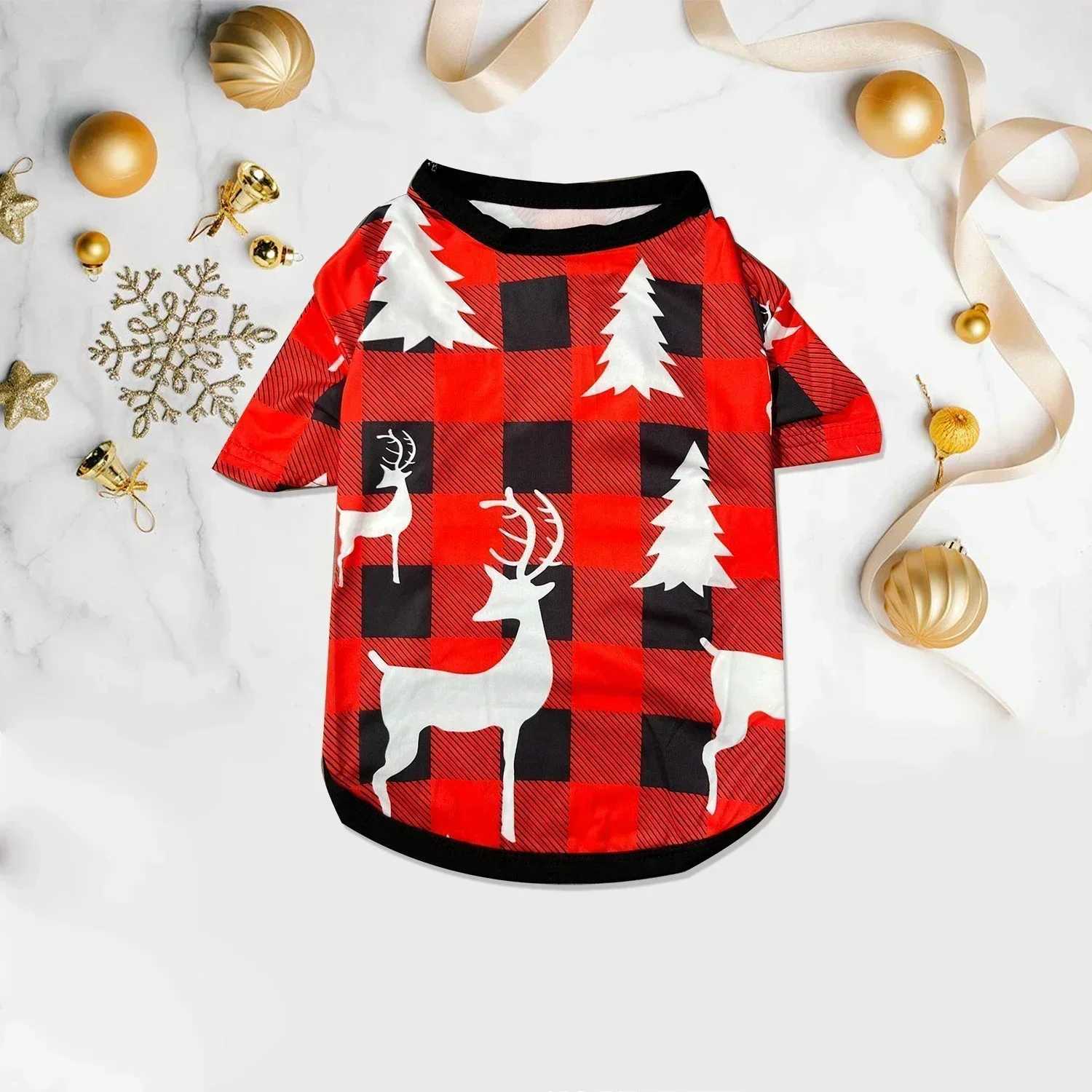 2024 New Family Christmas Pajama Set Christmas Tree Printing Mom Dad Child Dog Matching Set Soft Cute Boys and Girls Clothing Christmas Appearance W24
