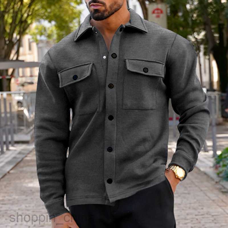 Men's Jackets Coats Winter Casual Men's Velvet Collar Top Single breasted Solid Color Slimming Jacket