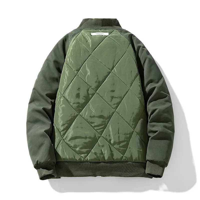Bomber jacket fashionable casual warm winter jacket mens autumn jacket commodity baseball puff jacket high street jacket top X241017