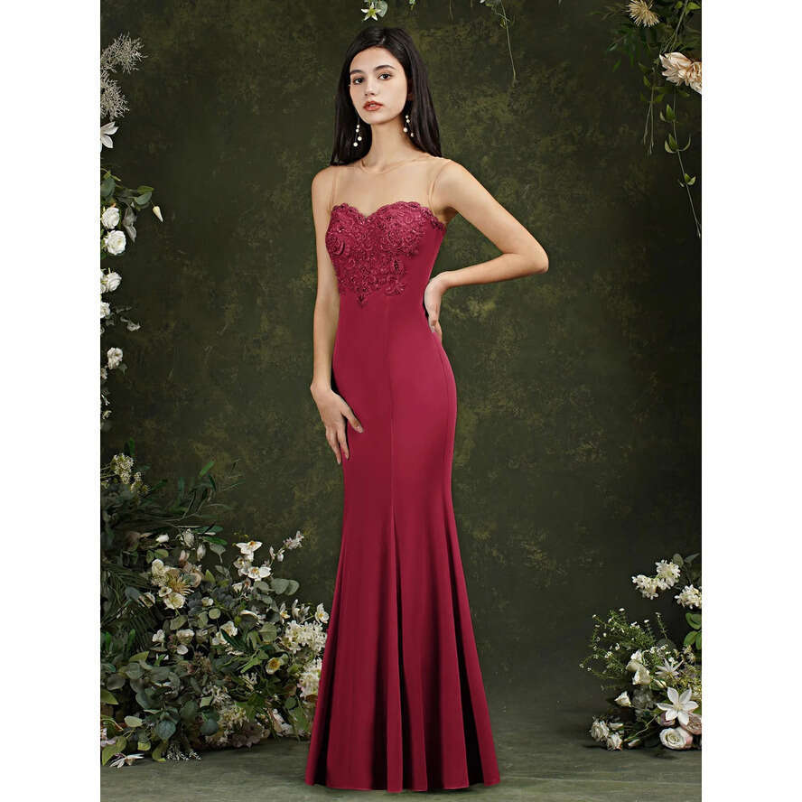 Mermaid Bury 24H Ship Prom Dresses Lace Appliqued Evening Dress Sexy Navy Blue Formal Party Gown In Stock Cg001
