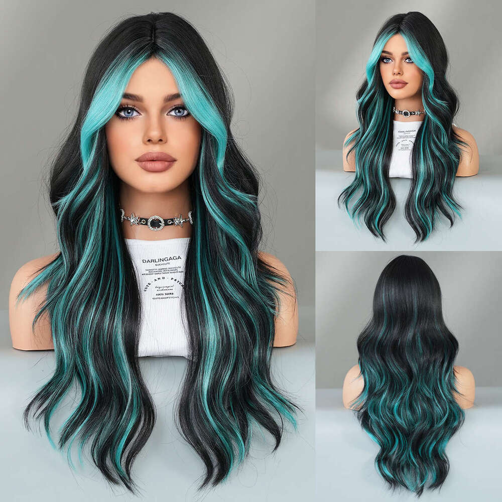 Jinhua Wig, Long Curly Hair With Split Bangs, High-Quality Synthetic High-Temperature Silk Wig