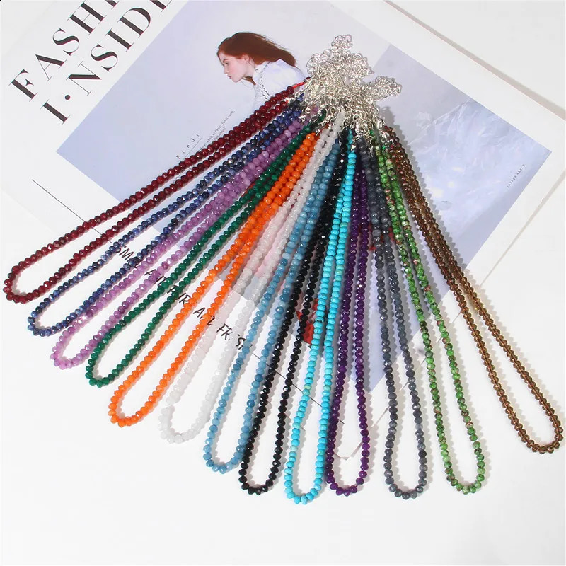 Bohemian Natural Protein Stone Amethyst Garnet Lemon Bead Necklace for Womens Treatment Irregular Crystal Chip Stone Necklace 241017