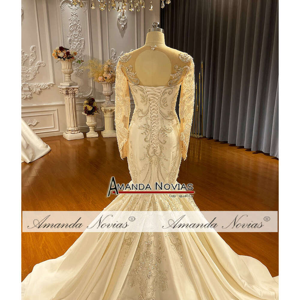 Crystal Satin Mermaid Wedding Dress