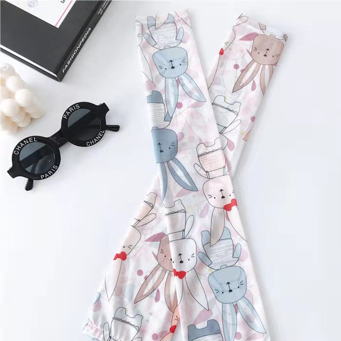 Printed ice silk ice sleeve female sunscreen hand sleeve arm sleeve sleeve set loose versatile wholesale
