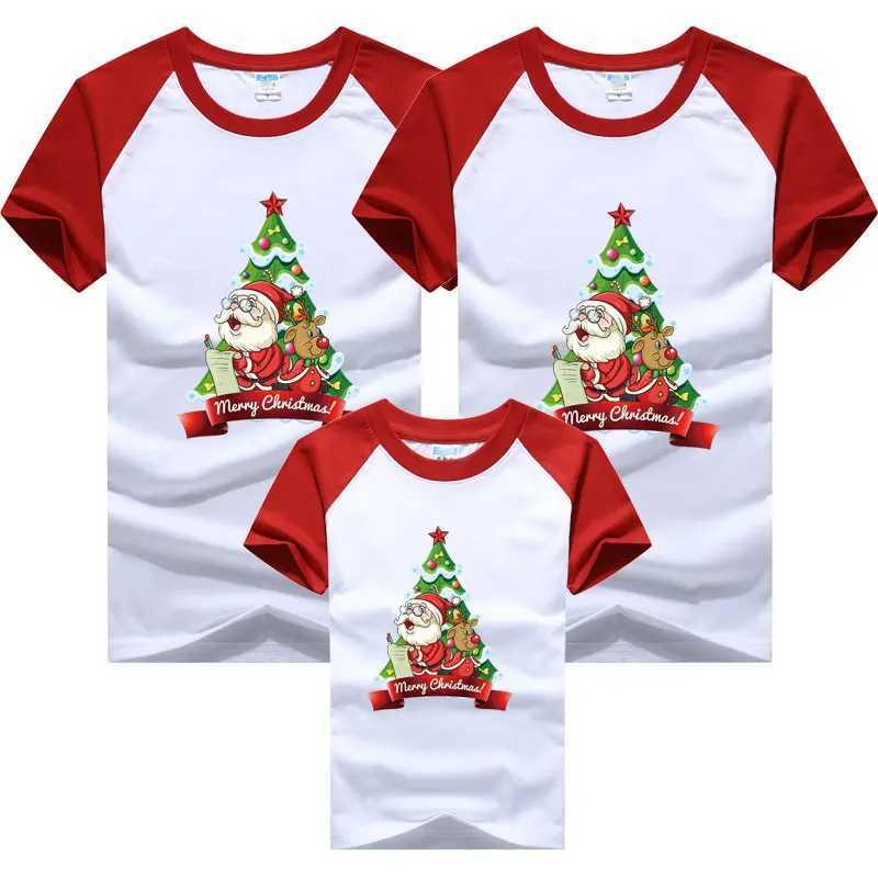 New Family Appearance Mom Dad Mom Daughter Son Christmas Tree New Years Cotton Sweater Set Family Matching Clothes W241015