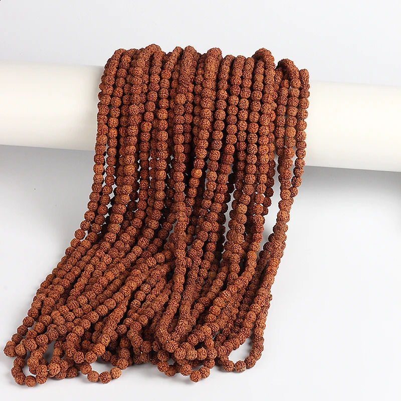 Natural 108Pcs Diamond Bodhi Rudraksha Beads Meditation Mara Beads Jewelry Making Prayer Chakras Bodhi Tibetan Buddhist Accessories 241017