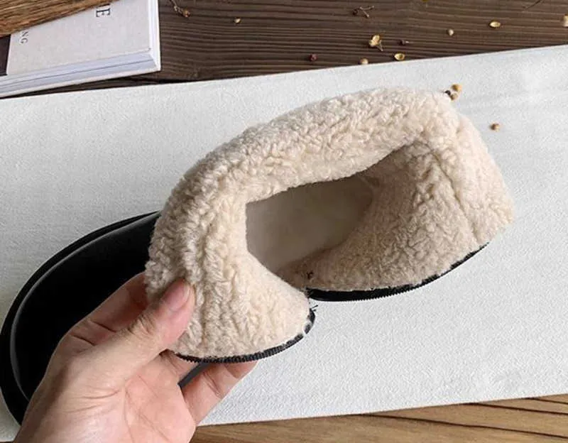 Designer Boot Thick-Soled Snow 2024 Winter New Round Head Increase With Cashmere Warm Cotton Shoes Women Womens Boots