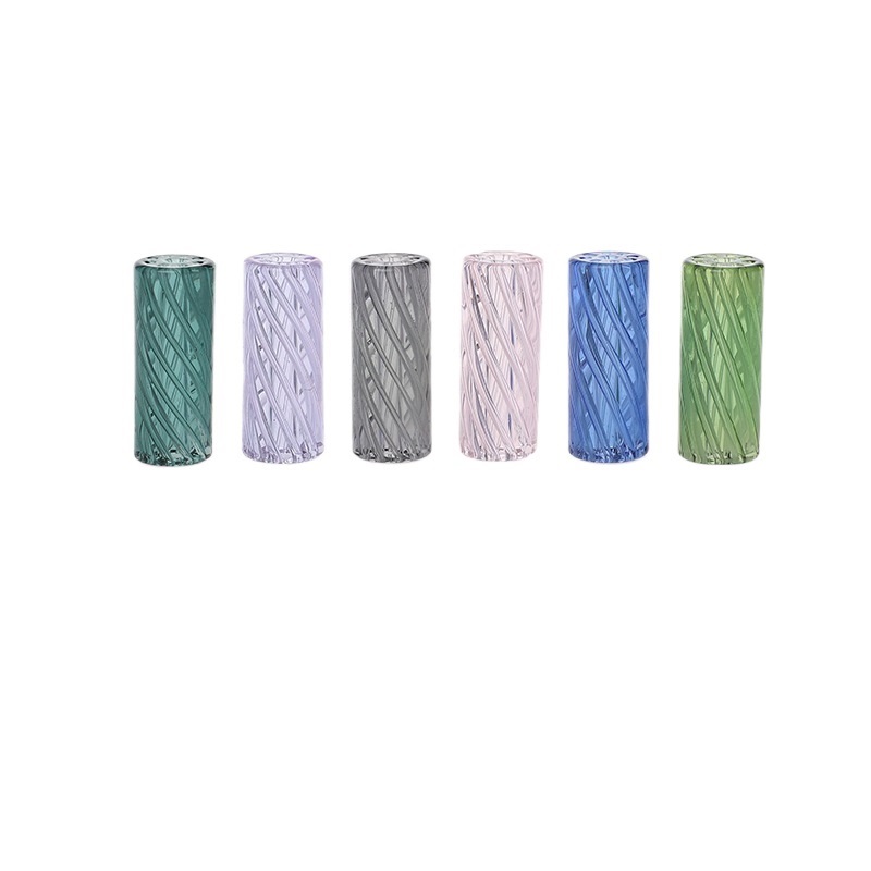 12Pcs 9 Holes style 12*30mm Vintage Glass Filter Tip For Glass Bong Smoking Water Pipe Hookah Original Glass Smoking pipes filters