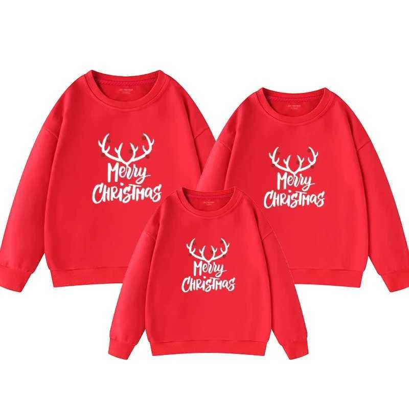 Christmas Mom Daughter Top Father Son Sweater Winter Family Matching Clothing Santa Claus Printed Shirt Casual Floral W241015