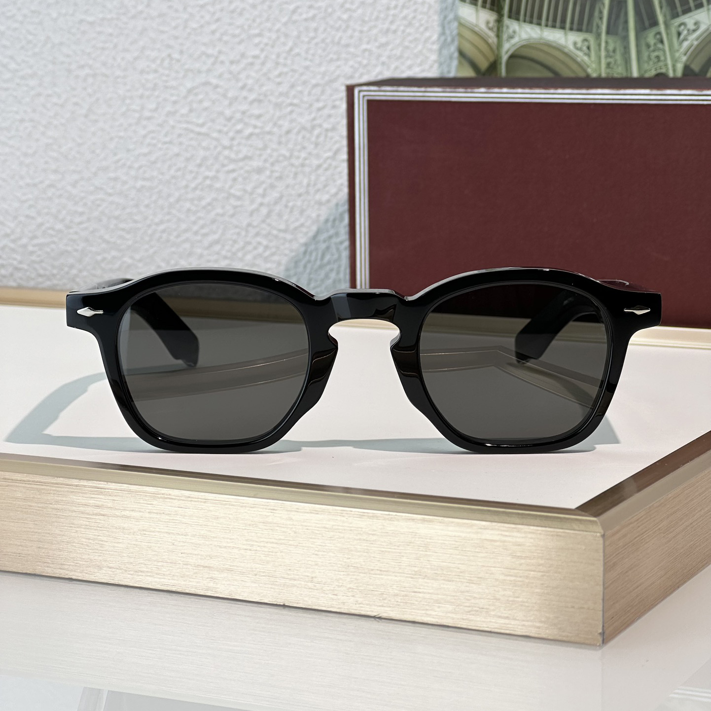 Sunglasses Women Men Summer ZEPHIRIN 47 Outdoor Catwalk Thick Acetate Fiber Style Anti-Ultraviolet UV400 Retro Plate Full Frame Fashion Glasses Random