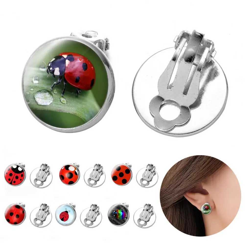 1 pair of fashionable womens clip earrings fully matched anime jewelry lightweight womens role-playing animal polka dot party earrings W241017