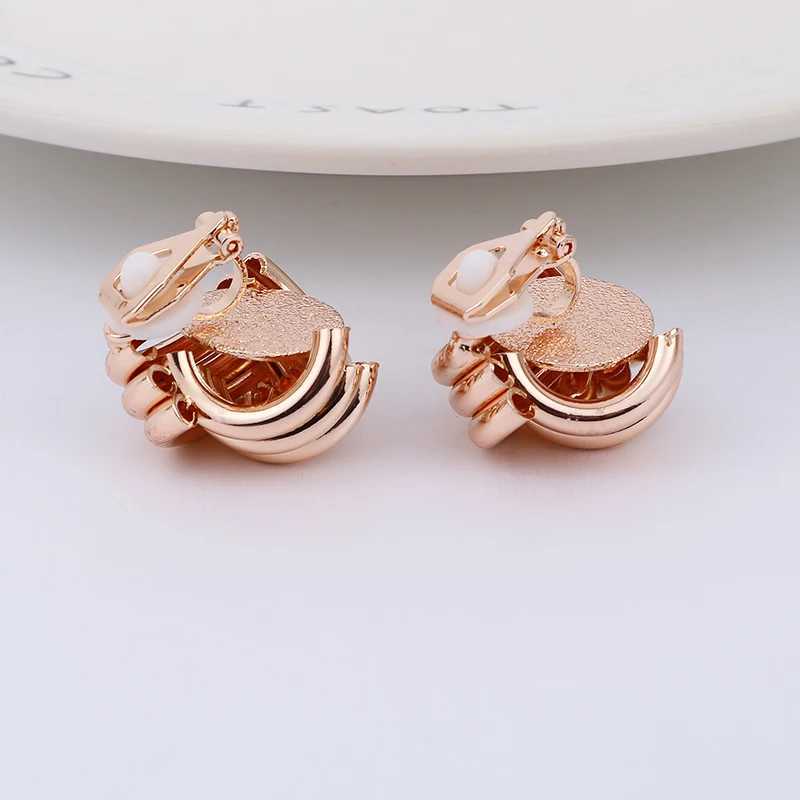 ZA retro non perforated clip earrings with gold geometric metal earrings suitable for womens wedding parties Bijoux Brincos jewelry W241017