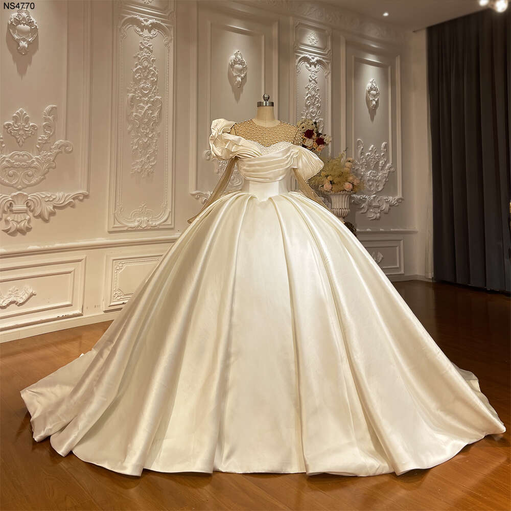 Amanda Novias Satin Pleat Wedding Dress