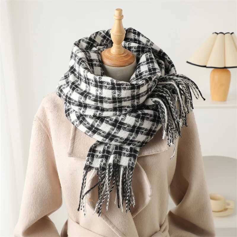 Classic Fashion Pashmina Scarf Tassel Plain Scarf Cashmere style Scarf Warm Solid Shawl Warm Shawl Womens Bandana Foard 2024 X241017