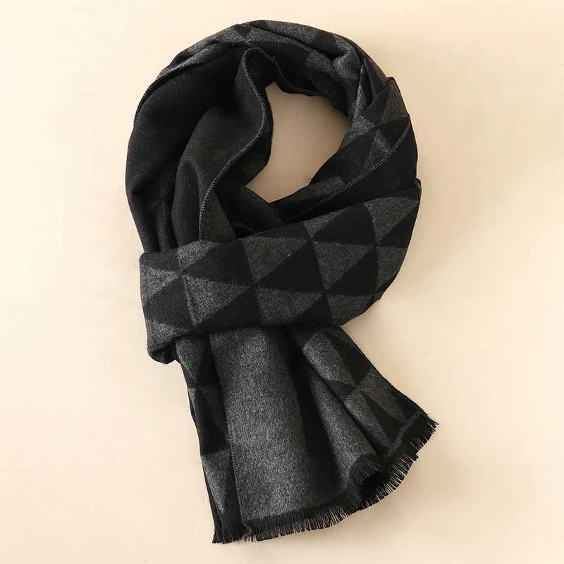New Fashion Winter Mens Cotton Scarf Warm Collar Embroidered Striped Scarf Soft Long Casual M Bufanda Pashmina Shawl X241017