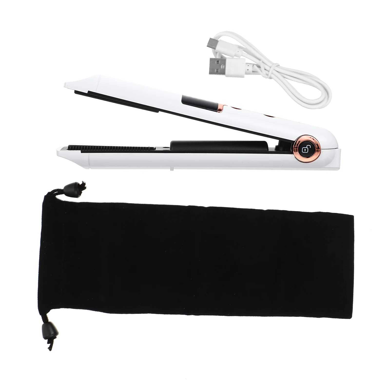 Hair Straightener Rollers Curling Iron Wand for Styling Tools Curler Major Wireless White TravelXJ241016