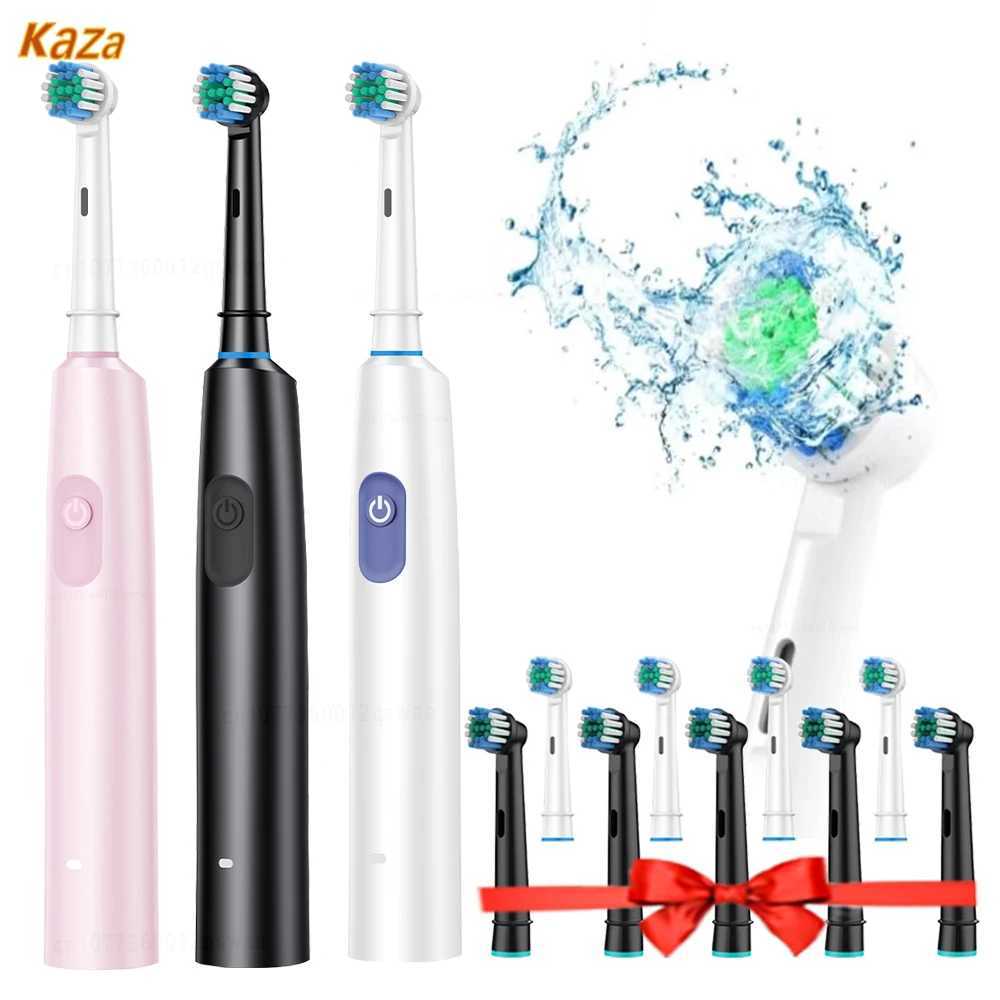 Rotating electric toothbrush with 8 brush heads fast charging toothbrush 5 modes rechargeable toothbrush used for adult oral care M241017
