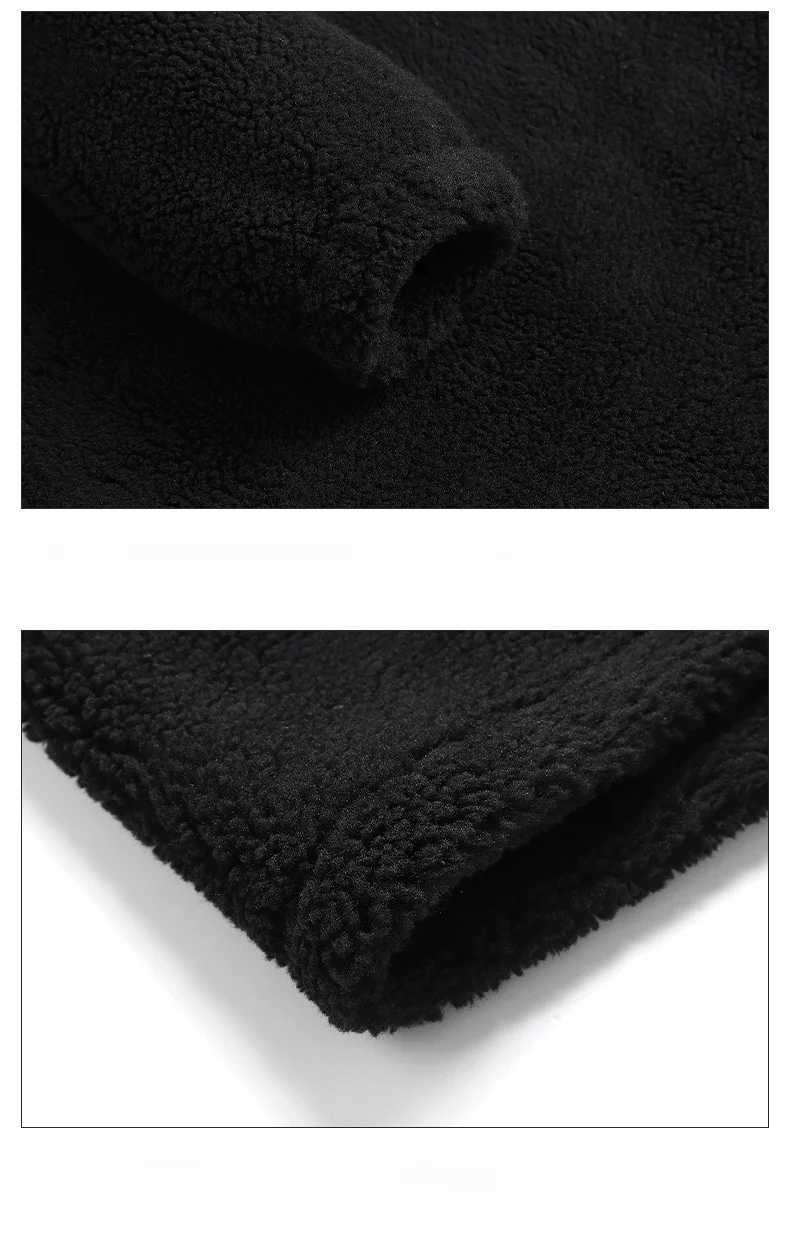 Mens Jacket Winter New Solid Color Plush Thick Outdoor Travel Cashmere Coat Mens Fashion Cotton Mat Clothing M241017