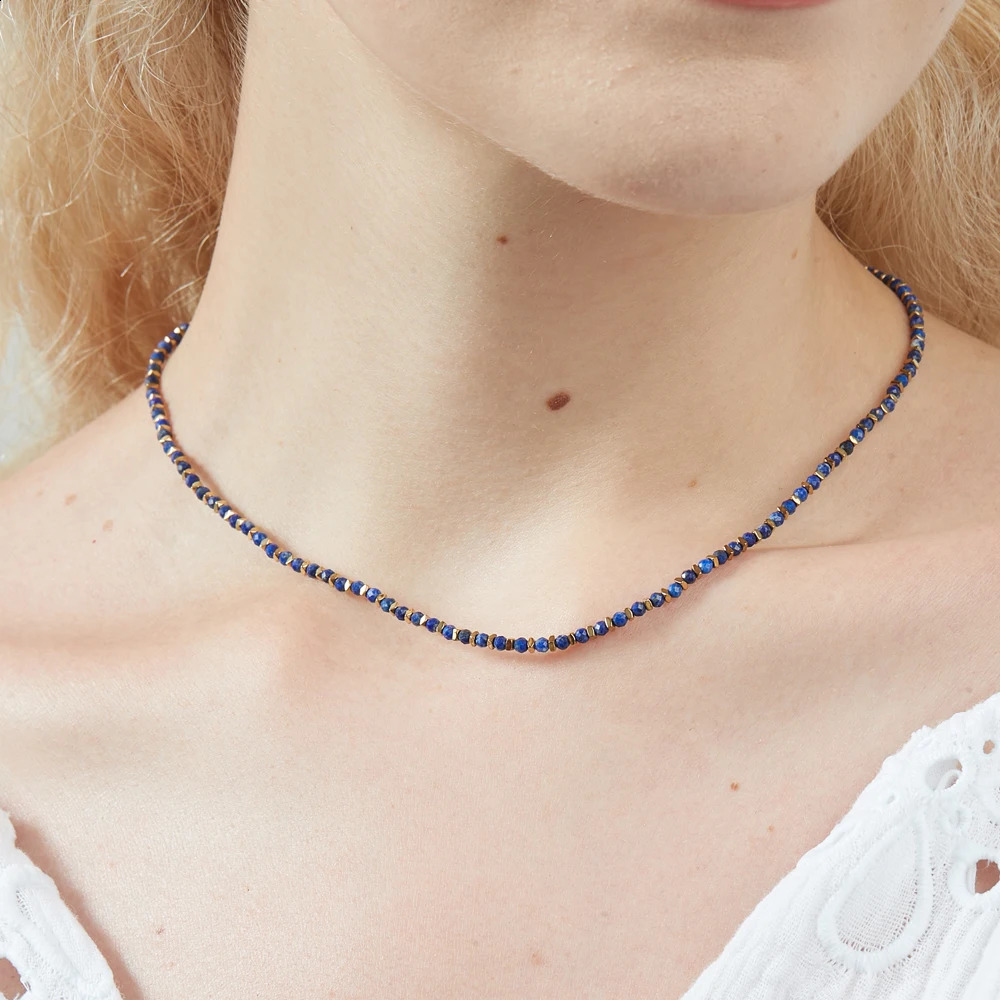 ZMZY Faceted Natural Stones Bead Necklace Fashion Miyuki Bead Necklace Womens Jewelry Party Gift 241017