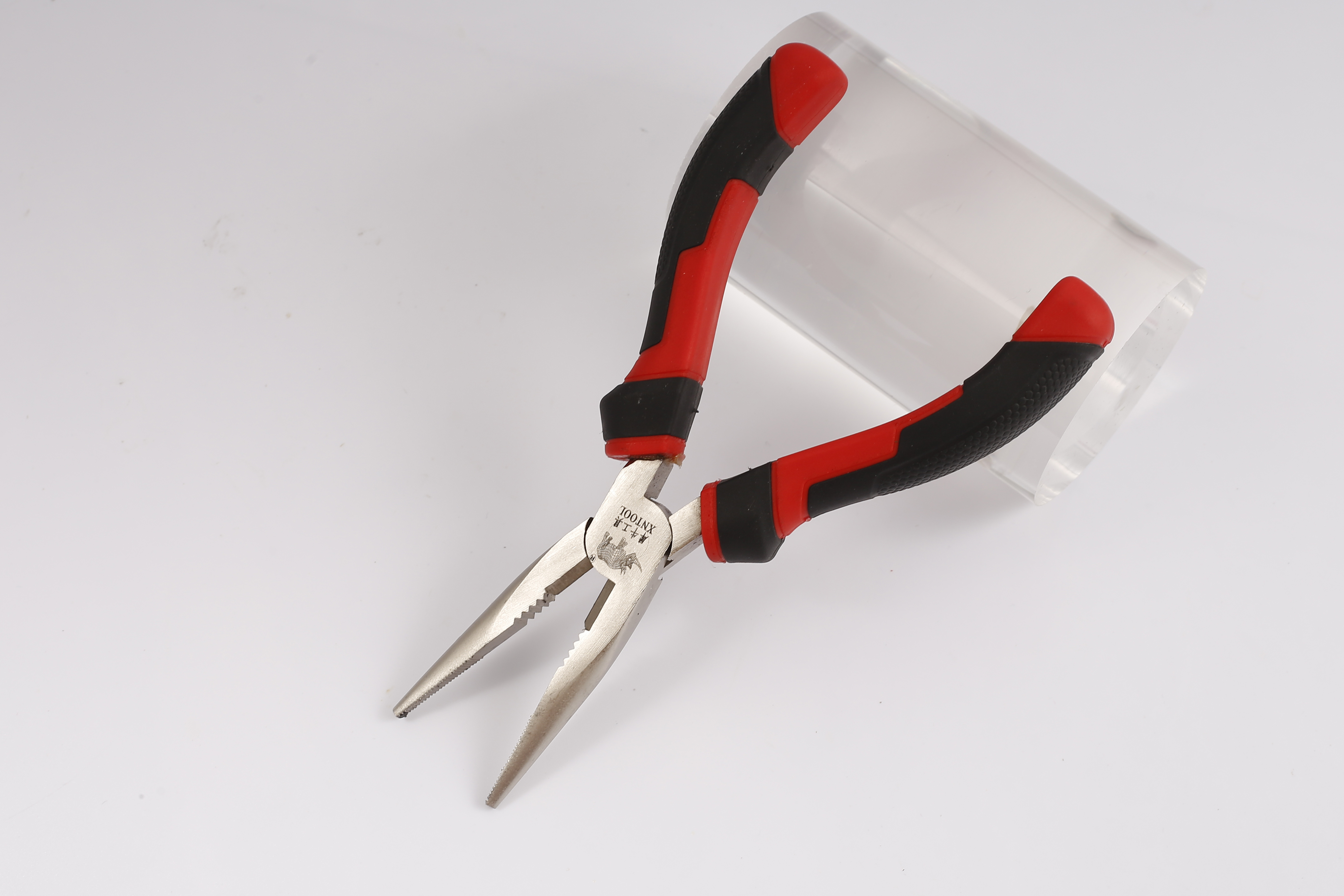 European pliers Nickel plating treatment on the surface of the new red and black handle