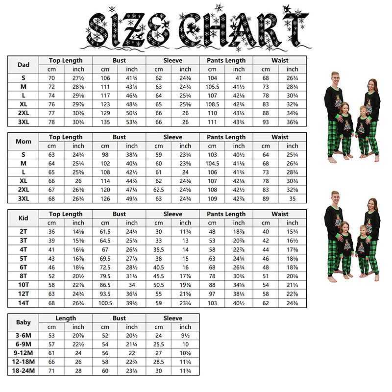 2024 Christmas Pajama Set Christmas Tree Printing Mom Dad Child Matching Set 2-piece Baby Dog jumpsuit Pjs Family Clothing W241015