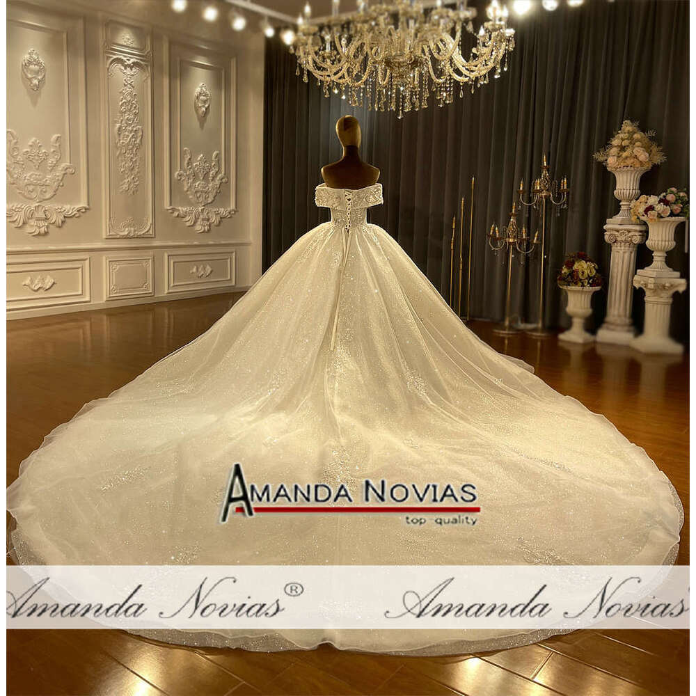 Off The Shoulder Straps Wedding Dress Ball Gown