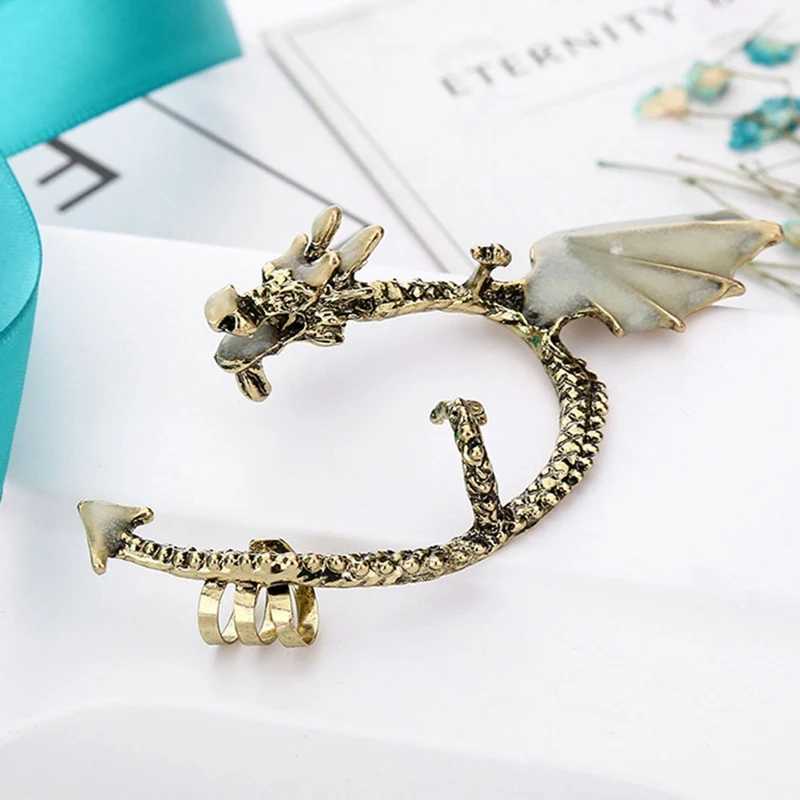 1Pc Dragon Ear Cuff Night Light Earrings Night Light Dragon Ear Clip Earrings Womens Girls and Boys Jewelry Gifts W241017