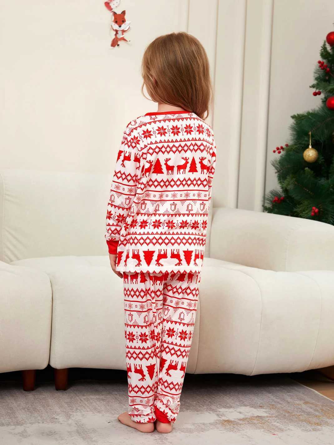 Christmas Family Pajamas 2025 Christmas Match Set Deer Adult Childrens Pajama Set Baby jumpsuit Family Match Pajamas W241015