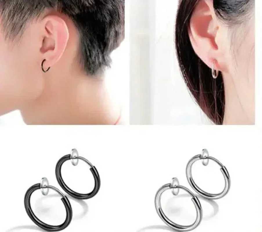 Non perforated earring clip expandable earring mens earring clip classic hip-hop ring earring bone buckle earring accessory W241017