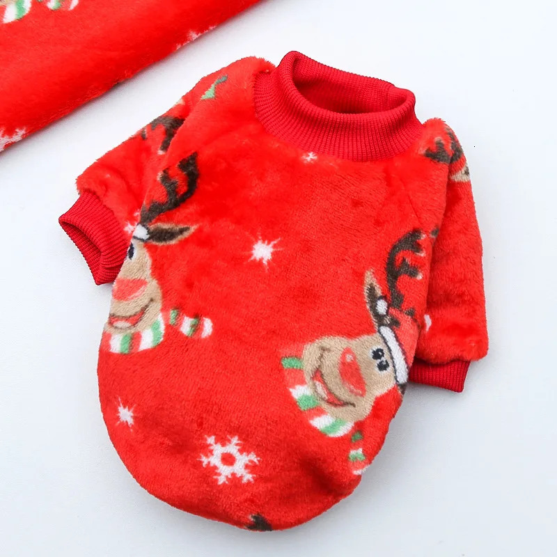 Pets dogs Christmas costumes puppy costumes flannel warm holiday jackets puppy accessories clothing gifts French bulldog costumes 241016