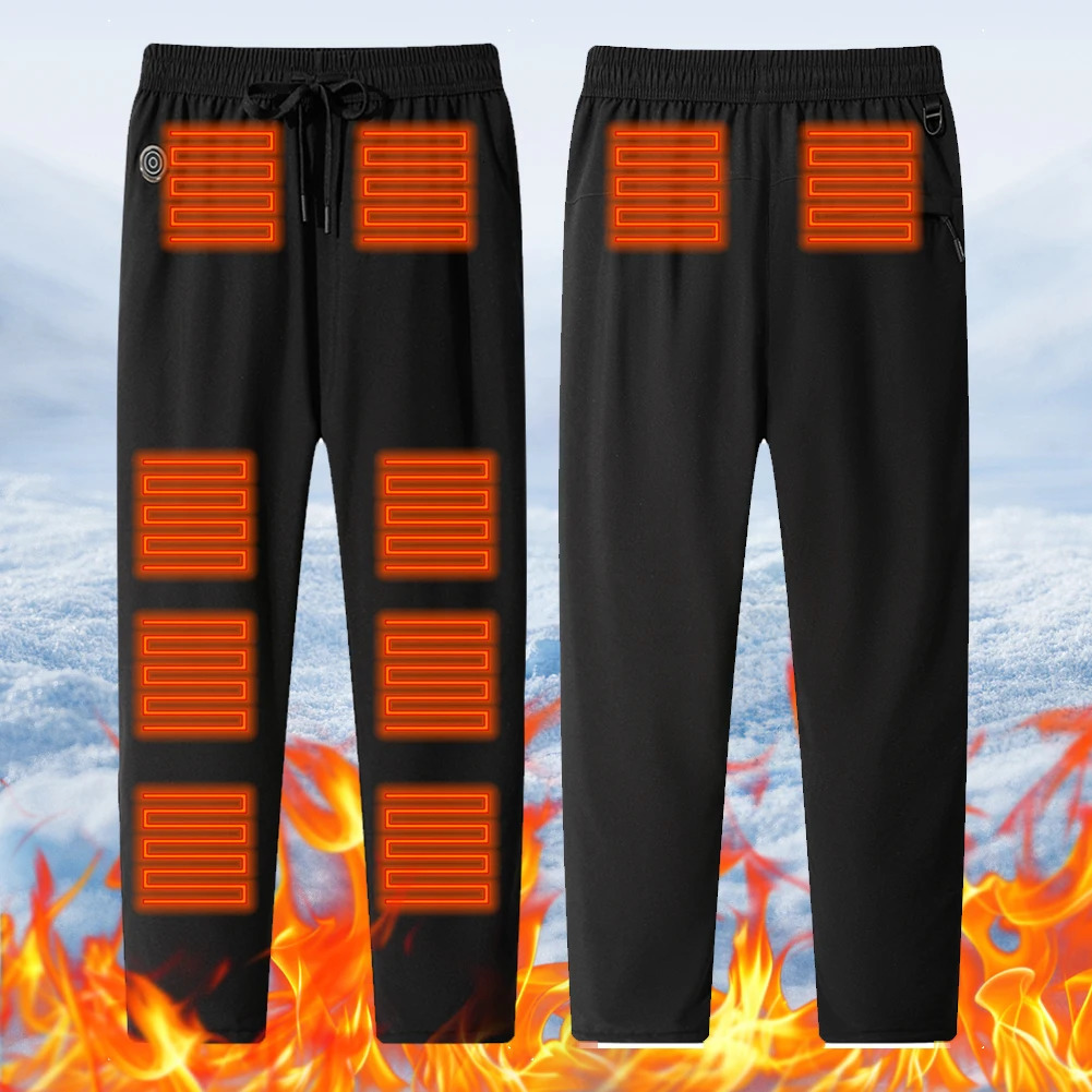1810 Zones Winter Thermal Hiking Pants Heating Underwear USB Electric Heated Ski Wear Heater Sports 241007