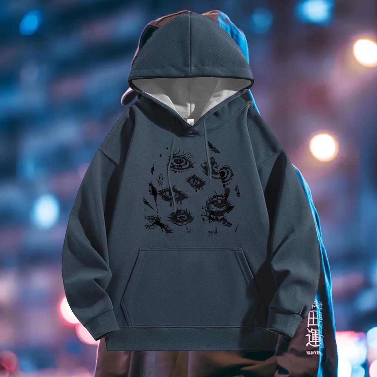 DIY Customized Hoodie for Men Long Sleeve Drawstring Unisex Men's Hooded Sweatshirt Autumn Winter Wear DIY Printed Thick Plush
