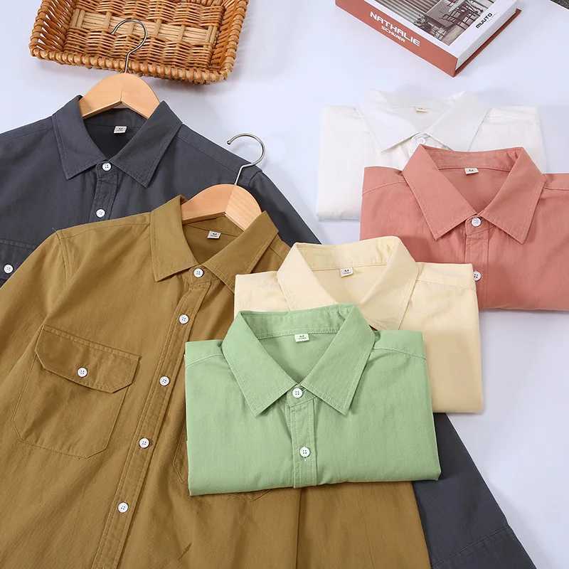 American Style Cargo Shirt Men Spring Autumn Mens Long Sleeve Shirts Pockets Pure Cotton Causal Shirts Comfortable chemise homme LX241017