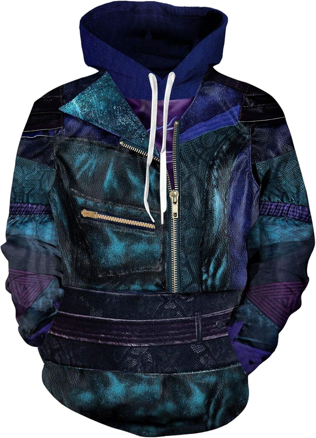 Hoodie for Mens Womens Adults Hades Hoodie Mal Jacket Evil Sweatshirt 3D Pullover Cosplay Cosutme Unisex Zipper Coat Graphic Hoodies sweatshirt Warm