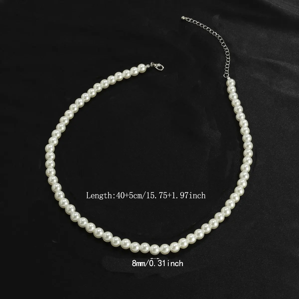 Trendy Pearl Necklace Men Temperament Simple Handmade Strand Bead For Women Jewelry Gift y241010