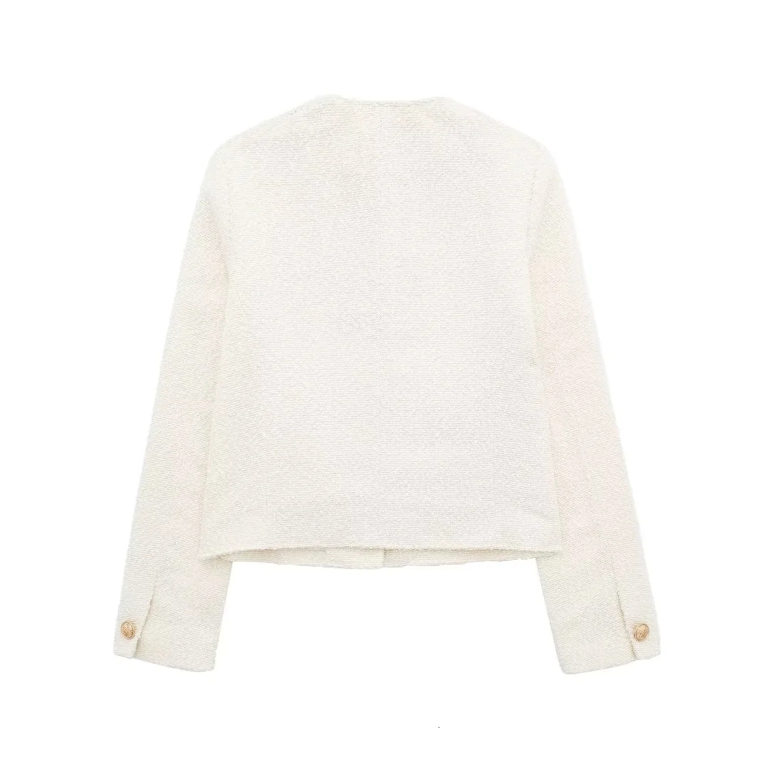 Women's Blazers Inszartrafs Outwear Elegant Fashion Coat Long Sleeve Tops With Button Solid Blazer 2024 Woman Jackets