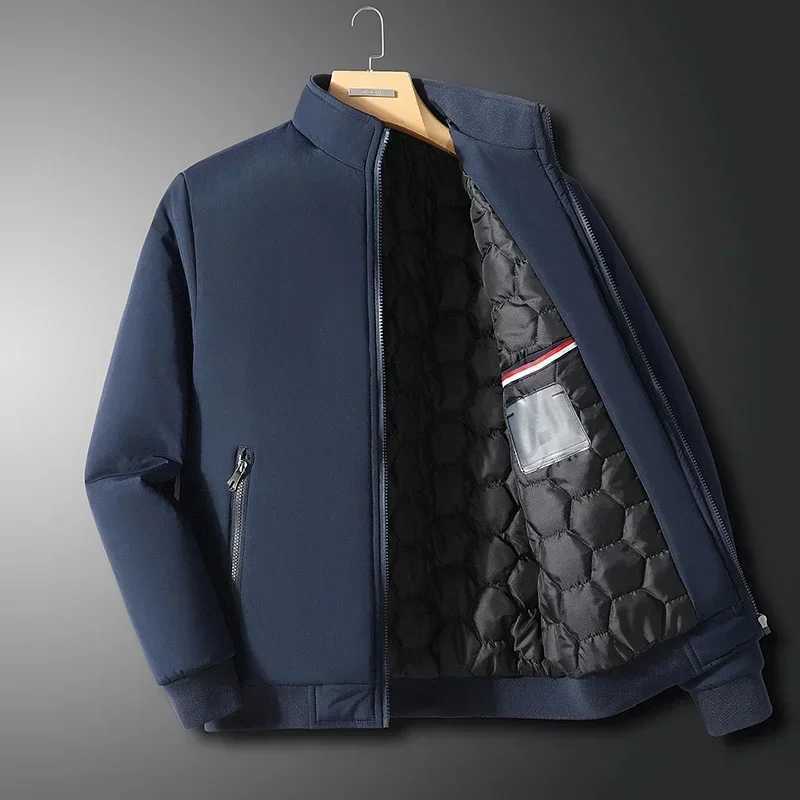 Puffer Jacket Men Autumn Thick Winter Jackets Man Warm Coats Fashon Casual Cotton Padded Outwear Solid Colour Mens Clothing Top X241017
