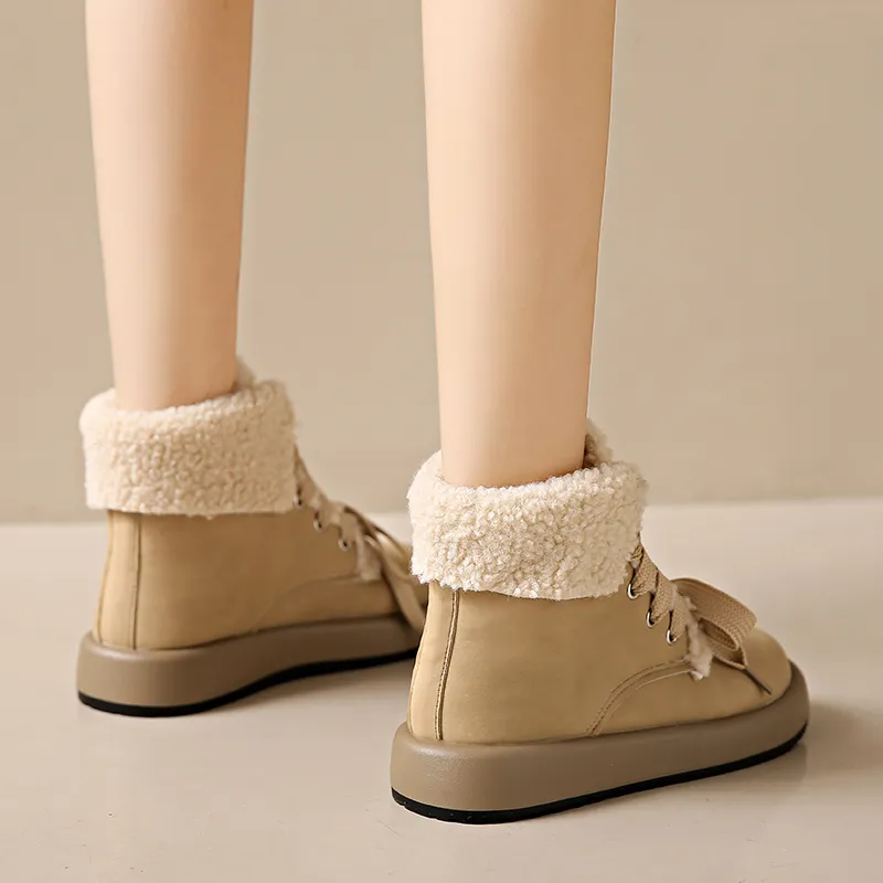 NEW Designer Boot Women's Rubber Shoes Australia Round Toe Winter Footwear Boots Women Rain Elegant Mid Calf Snow 2024