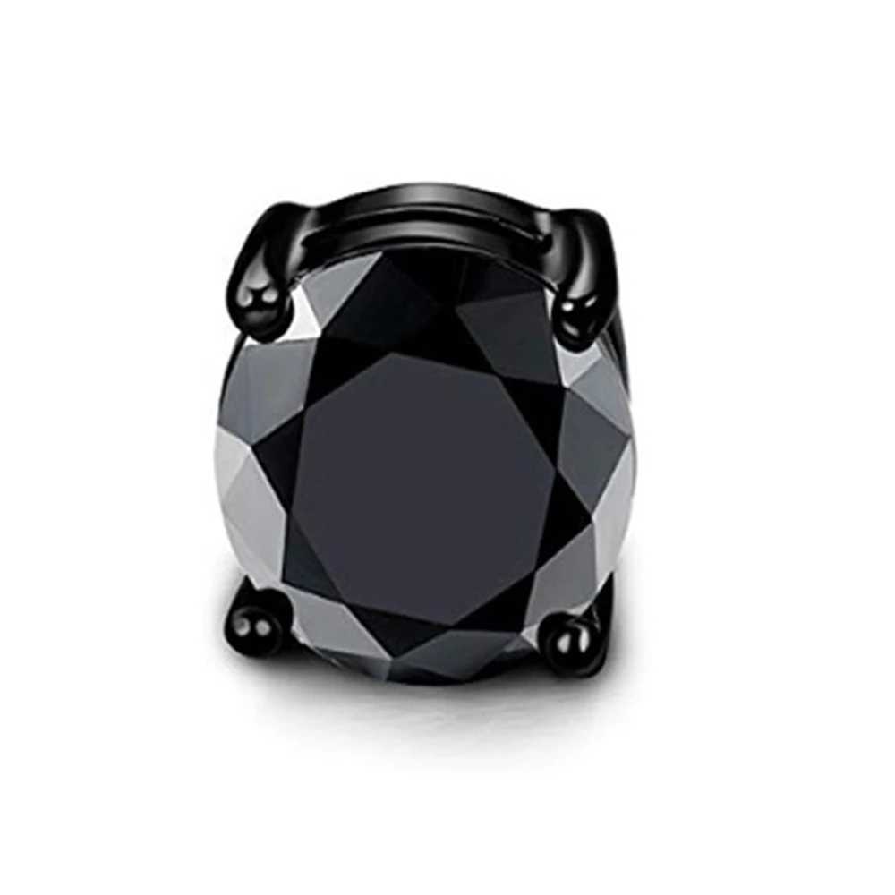 Stainless steel non perforated magnetic stud earrings neutral CZ magnetic stud closure clip womens punk hip-hop earring set W241017