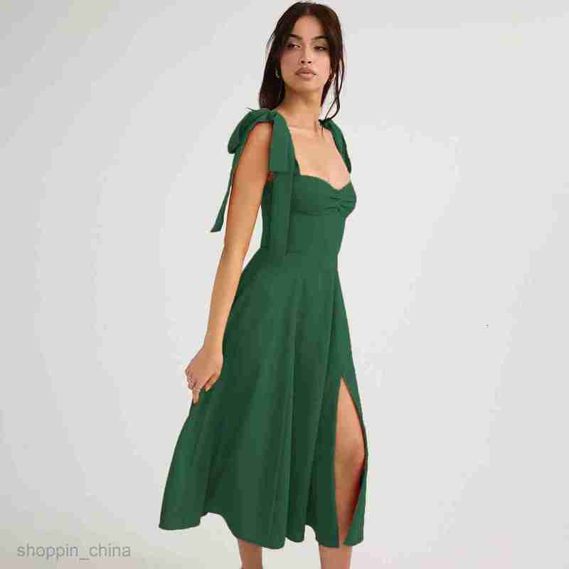 Basic Casual Women Dresses Strap dress, vacation dress, backless sexy chiffon long dress, big skirt