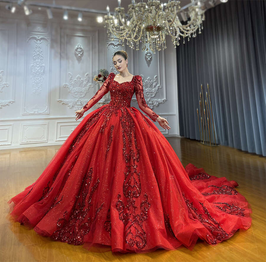 Wine Red Wedding Dresses New Ball Gown