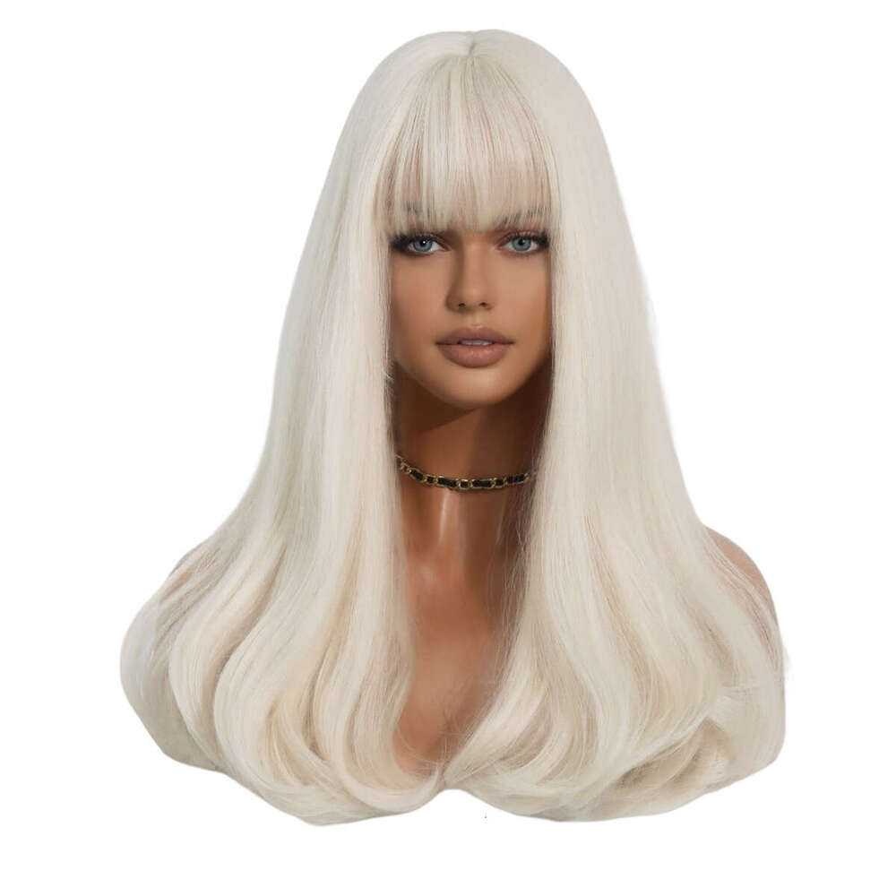 Fashionable Women's Color Long Hair Wool Curly Full Head Set Wig Cover