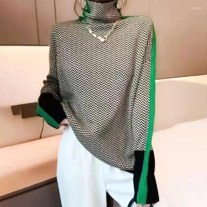 Women's Sweaters Alobee Women Sweater Knitted Turtleneck Warm Stylish Ladies Girl Slim Pullovers Female Woman B1