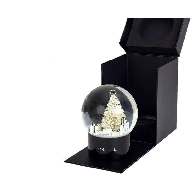 High-End Designer Globe Fashion Snow Letters Indoor Christmas Decorations Car Decoration Crystal Ball With Box For Valentine's Day Girlfriend Gif