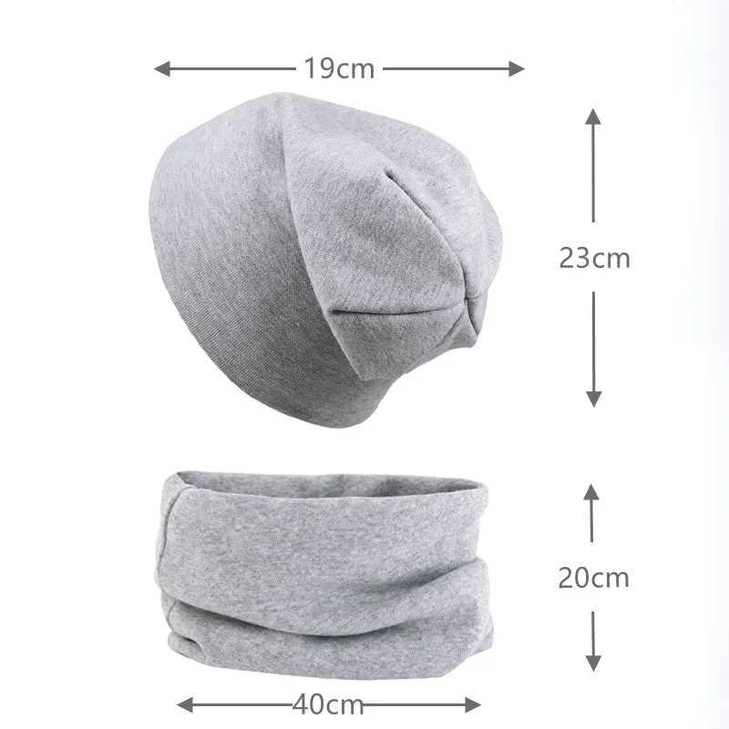 2pcs New Baby Hat Soft Cotton Newborn Bonnet Warm AccessoriesScarf Set Boys Girls Hip Hop Cap Autumn Winter Newborn LX241018